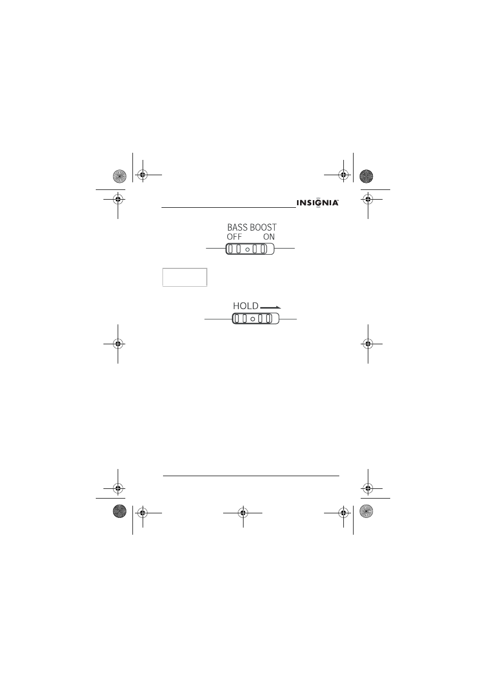 Emphasizing the bass sound, Using the hold switch, Turning the power on and off | Insignia NS-P3111 User Manual | Page 11 / 68