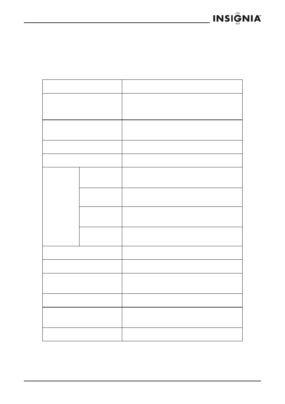 Specifications | Insignia NS-VDVD1 User Manual | Page 28 / 32