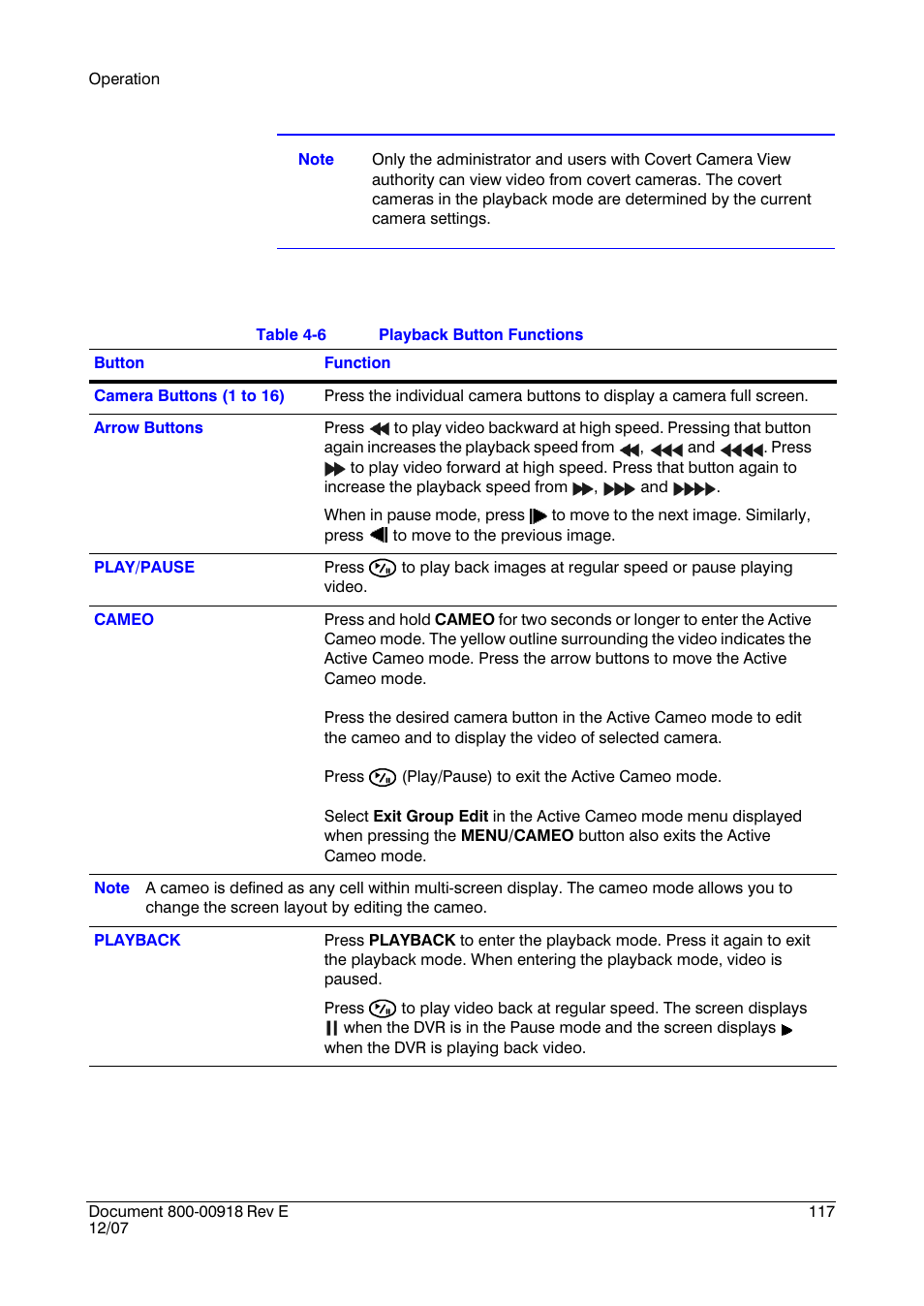 Table 4-6, Playback button functions | Insignia HRSD16 User Manual | Page 117 / 160