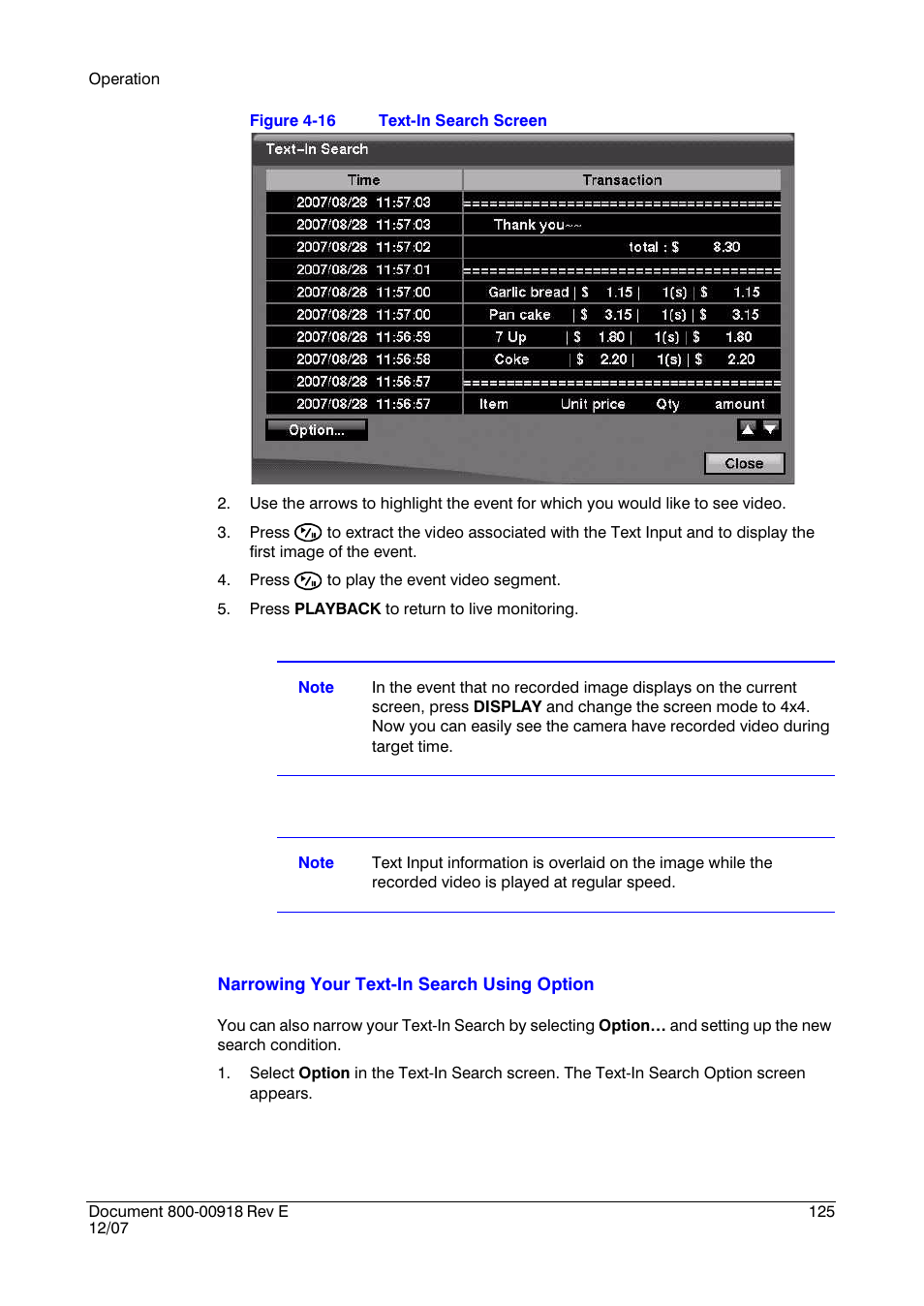Figure 4-16, Text-in search screen | Insignia HRSD16 User Manual | Page 125 / 160