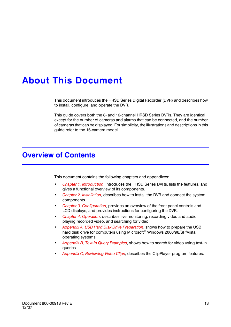 About this document, Overview of contents | Insignia HRSD16 User Manual | Page 13 / 160