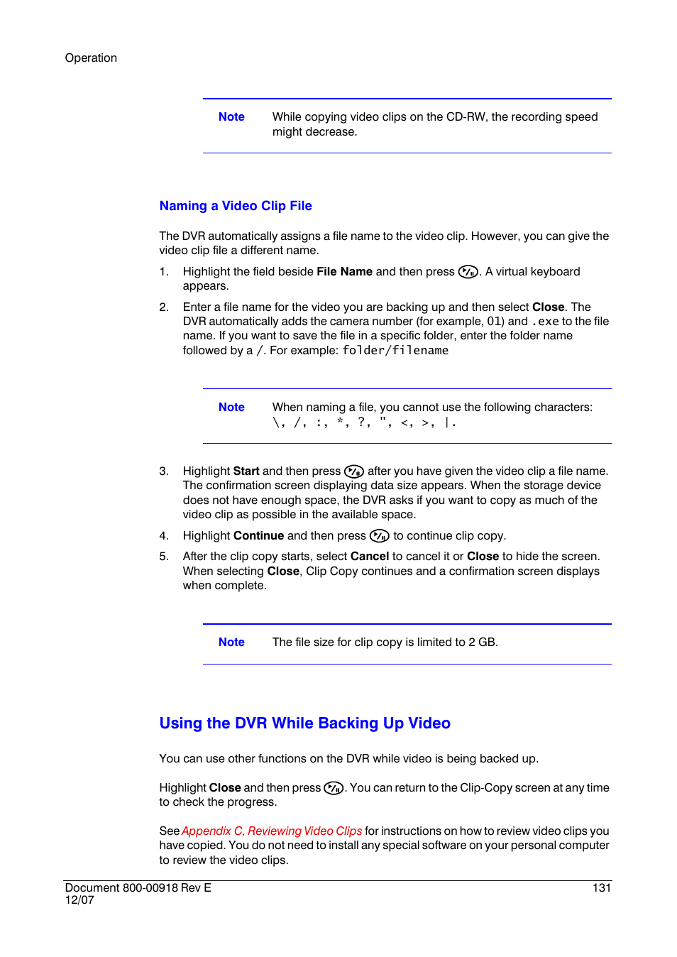 Using the dvr while backing up video | Insignia HRSD16 User Manual | Page 131 / 160
