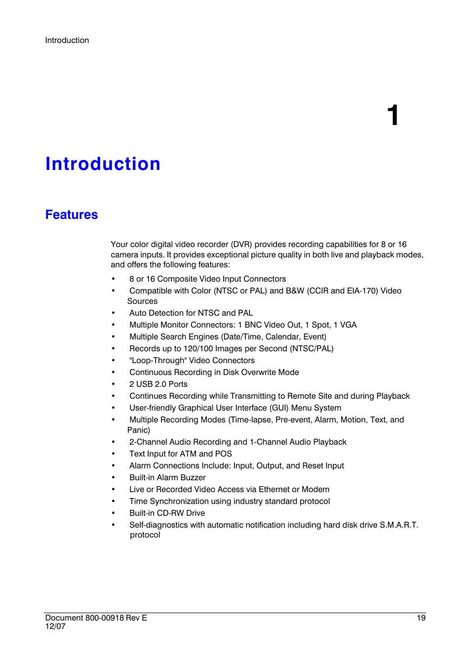 Introduction 1, Features, Introduction | Insignia HRSD16 User Manual | Page 19 / 160
