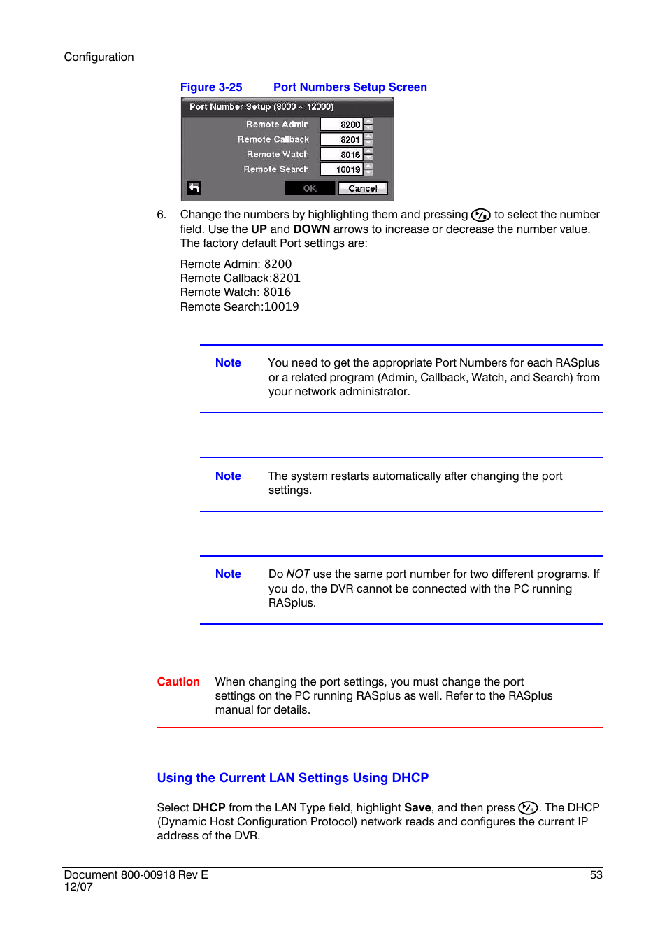 Figure 3-25, Port numbers setup screen | Insignia HRSD16 User Manual | Page 53 / 160