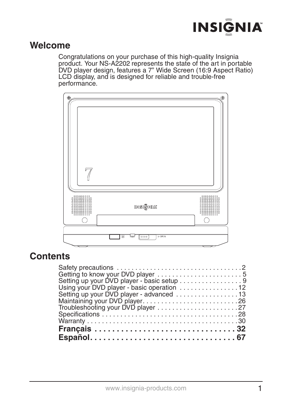 Insignia NS-A2202 User Manual | Page 2 / 102