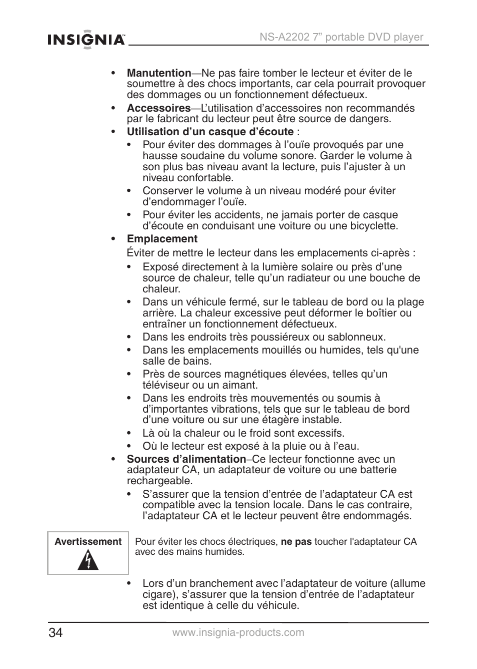 Insignia NS-A2202 User Manual | Page 35 / 102