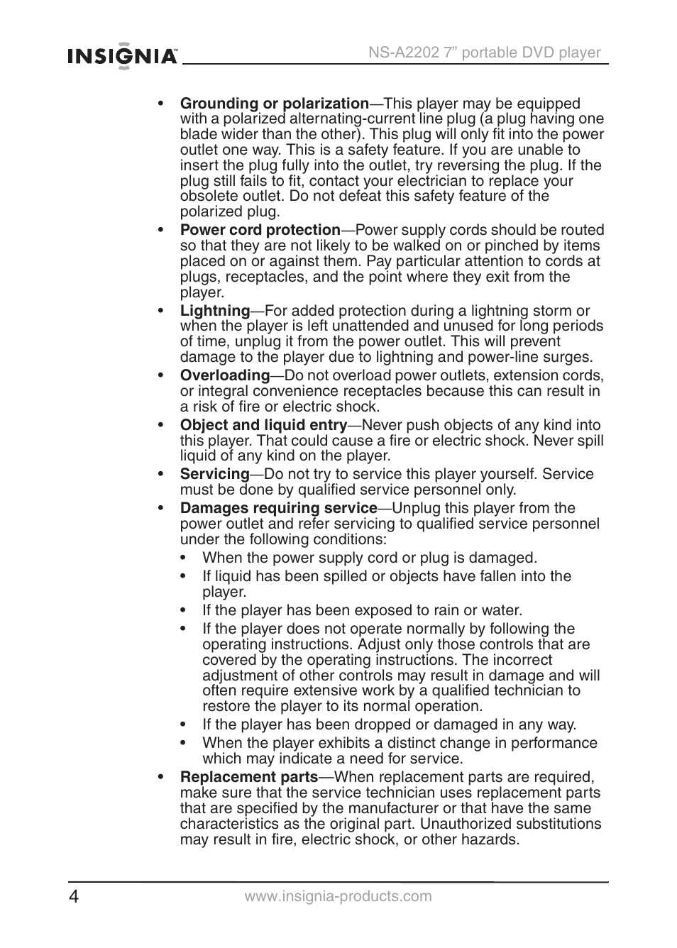 Insignia NS-A2202 User Manual | Page 5 / 102