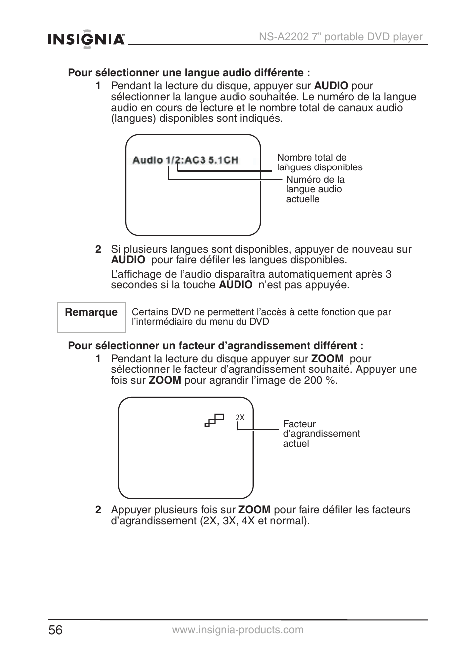 Insignia NS-A2202 User Manual | Page 57 / 102