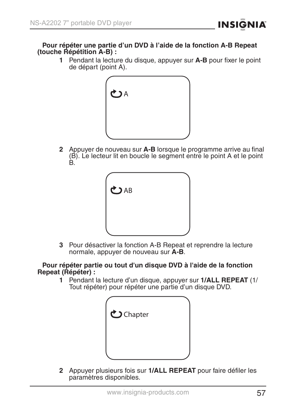 Insignia NS-A2202 User Manual | Page 58 / 102
