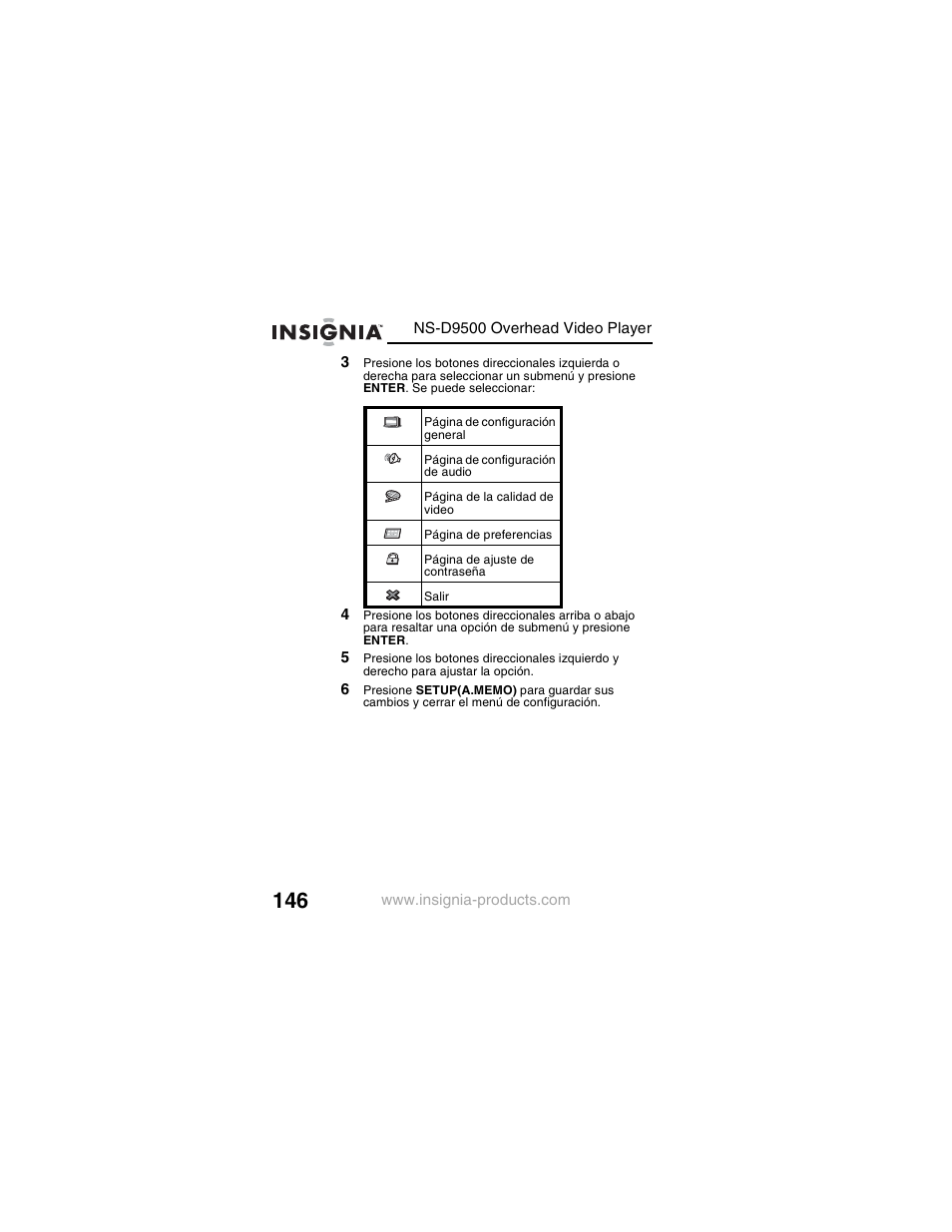 Insignia NS-D9500 User Manual | Page 148 / 168