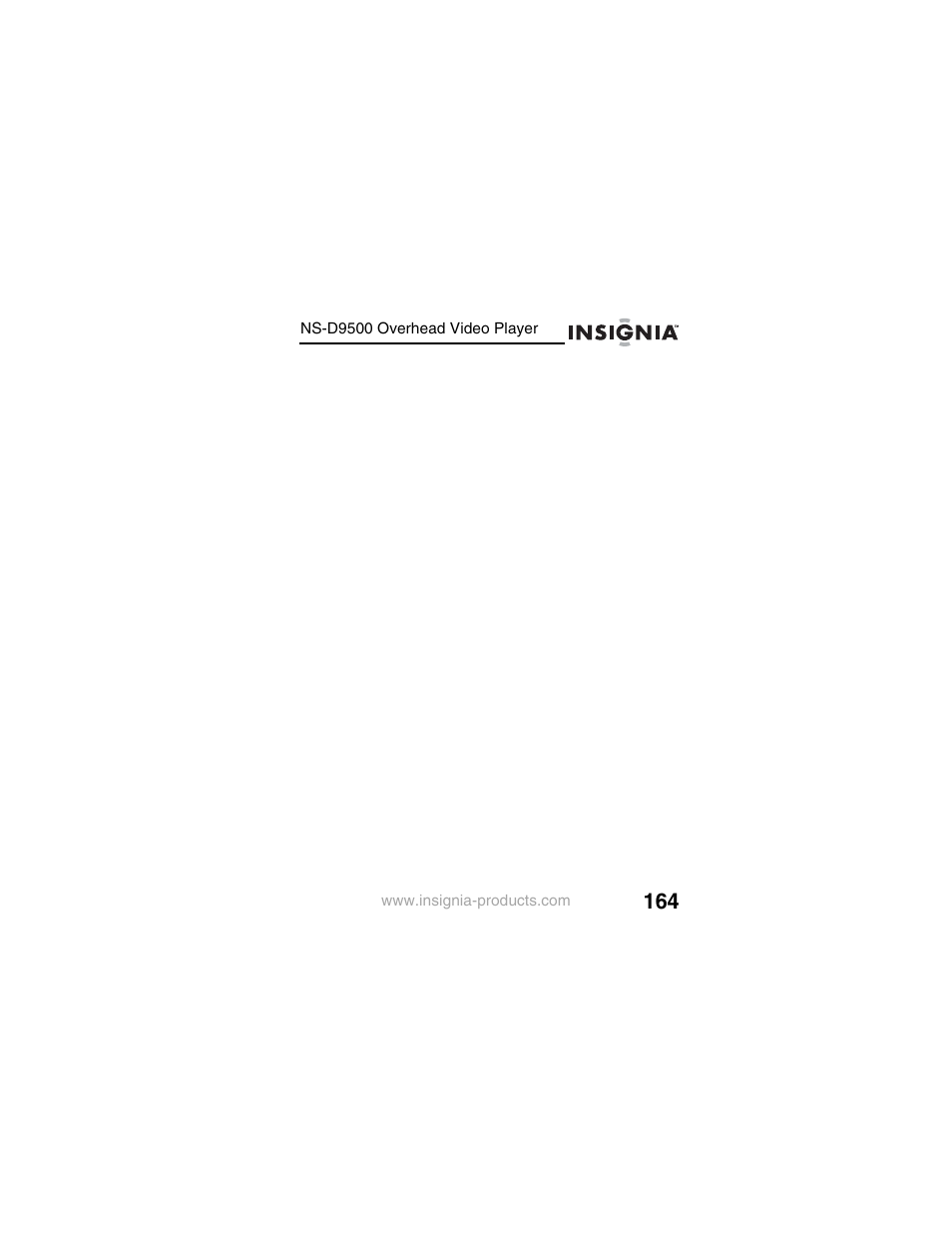 Insignia NS-D9500 User Manual | Page 166 / 168