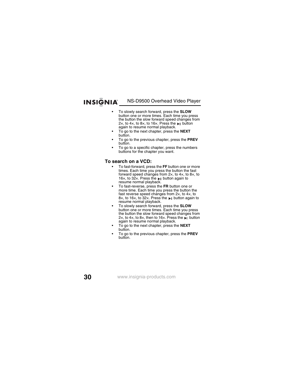 Insignia NS-D9500 User Manual | Page 32 / 168