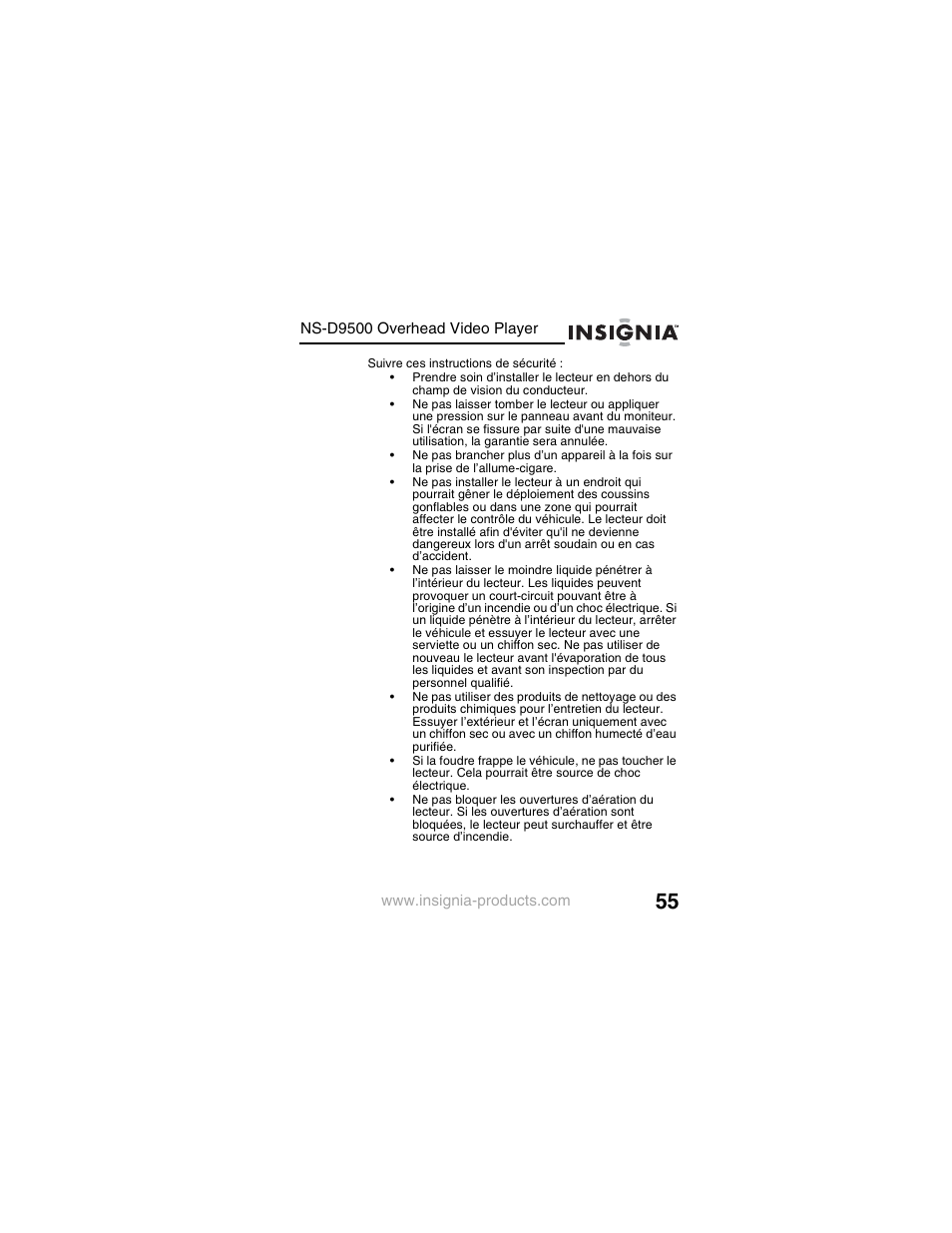 Insignia NS-D9500 User Manual | Page 57 / 168