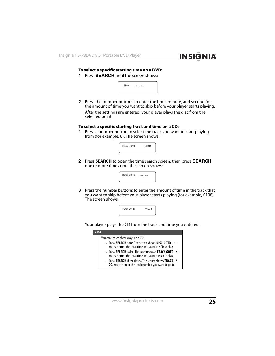 Insignia NS-P8DVD User Manual | Page 25 / 44