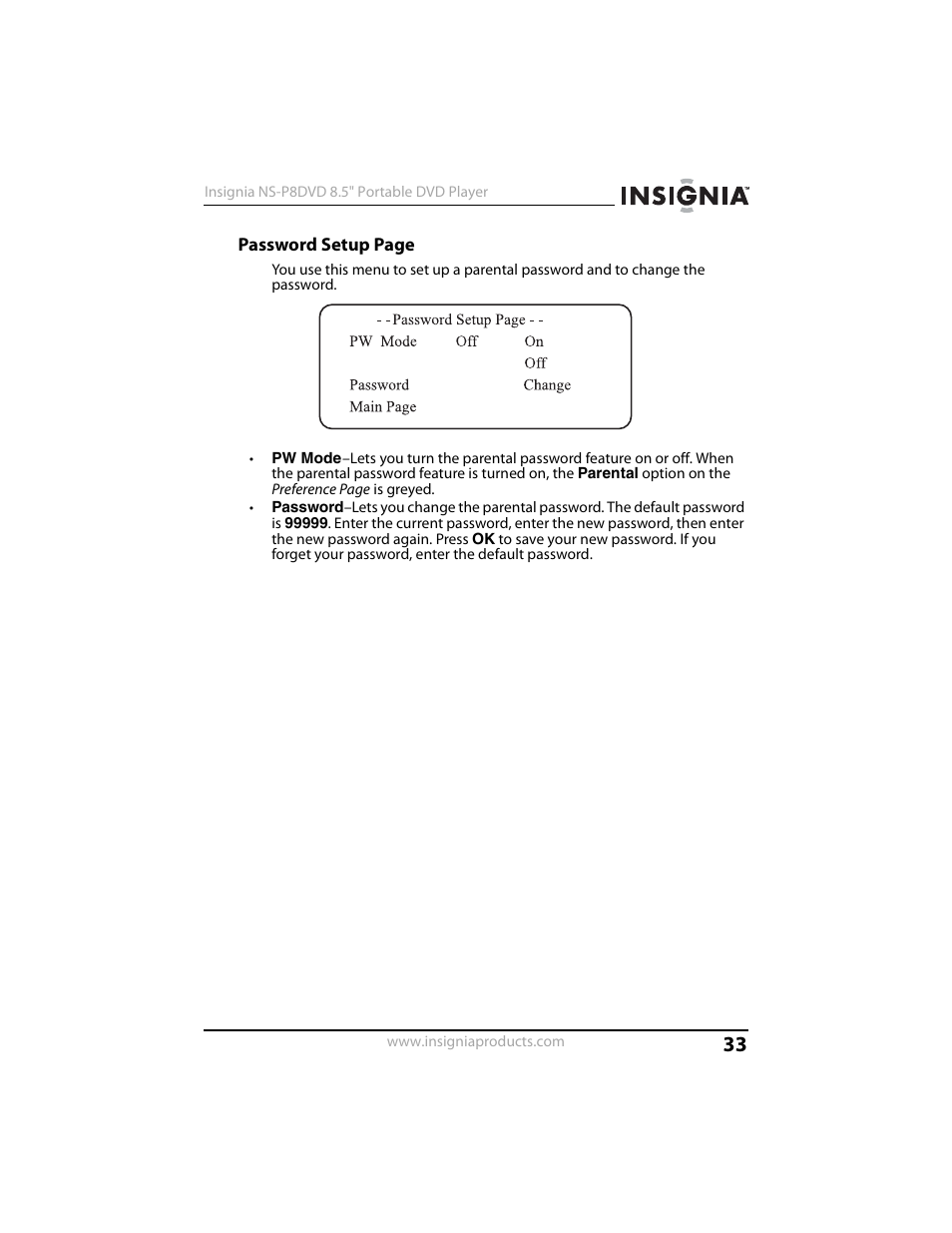 Insignia NS-P8DVD User Manual | Page 33 / 44