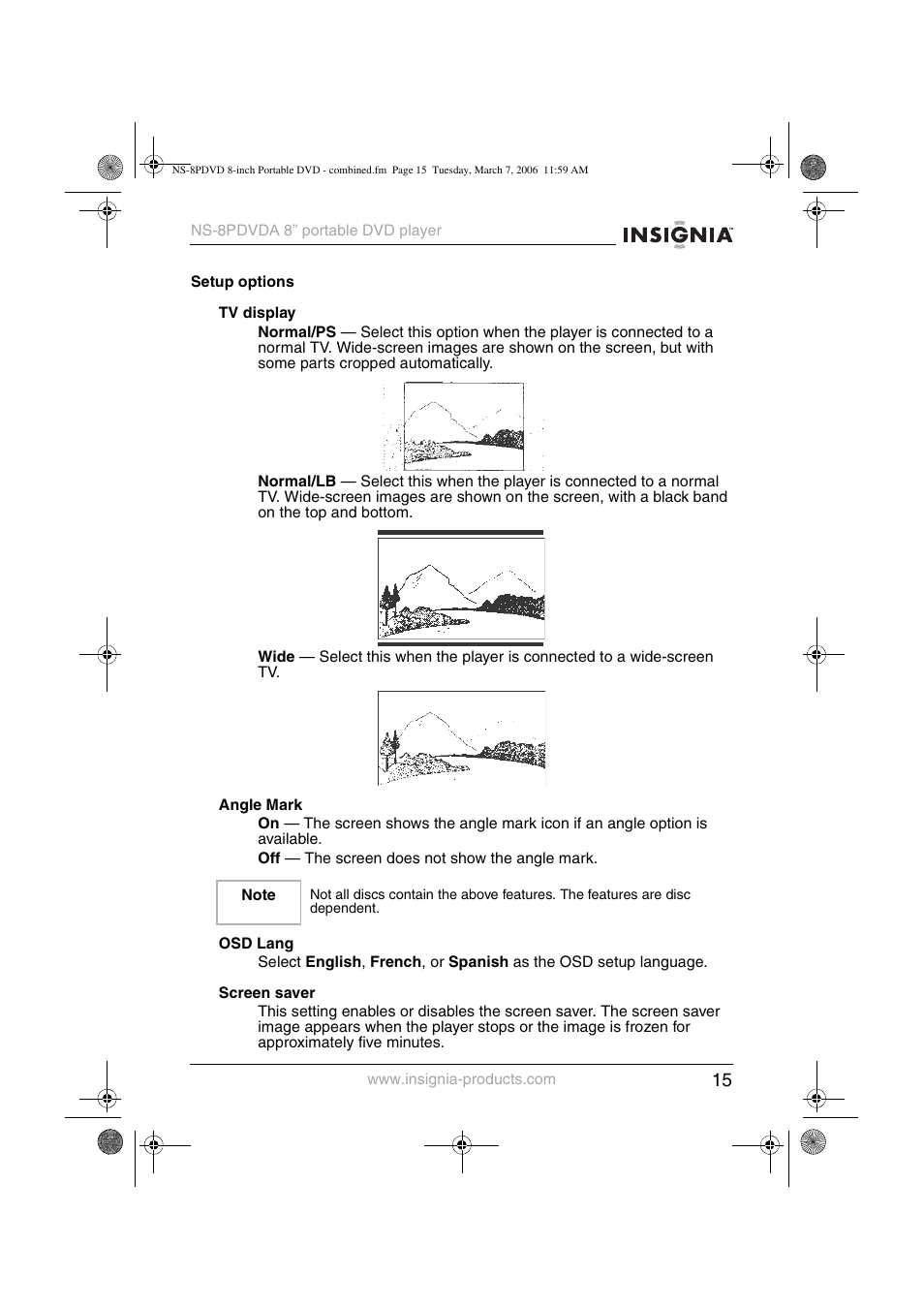 Insignia NS-8PDVDA User Manual | Page 16 / 104