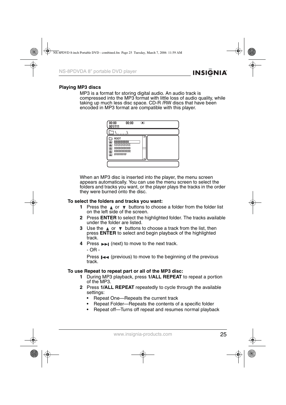 Insignia NS-8PDVDA User Manual | Page 26 / 104