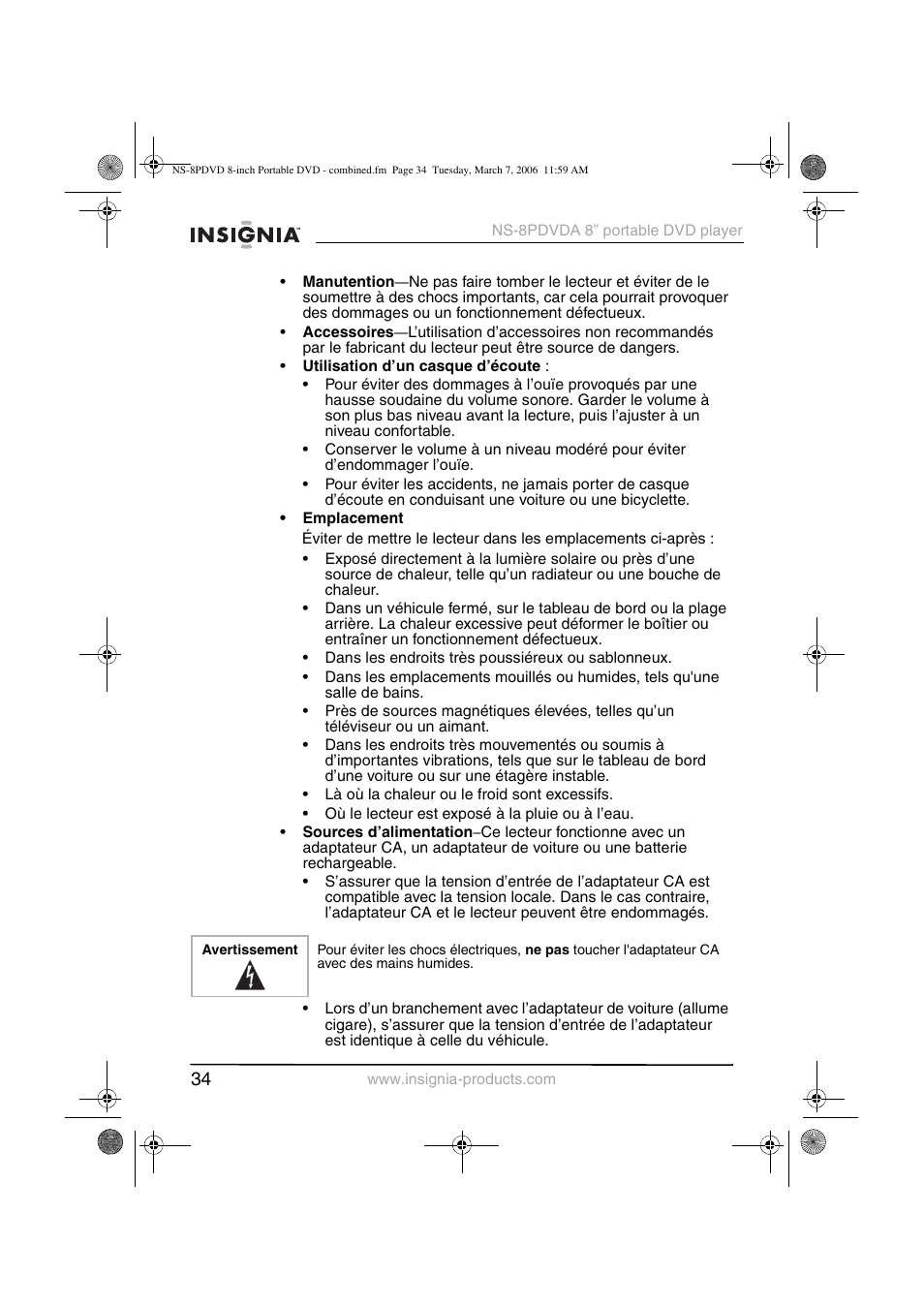 Insignia NS-8PDVDA User Manual | Page 35 / 104
