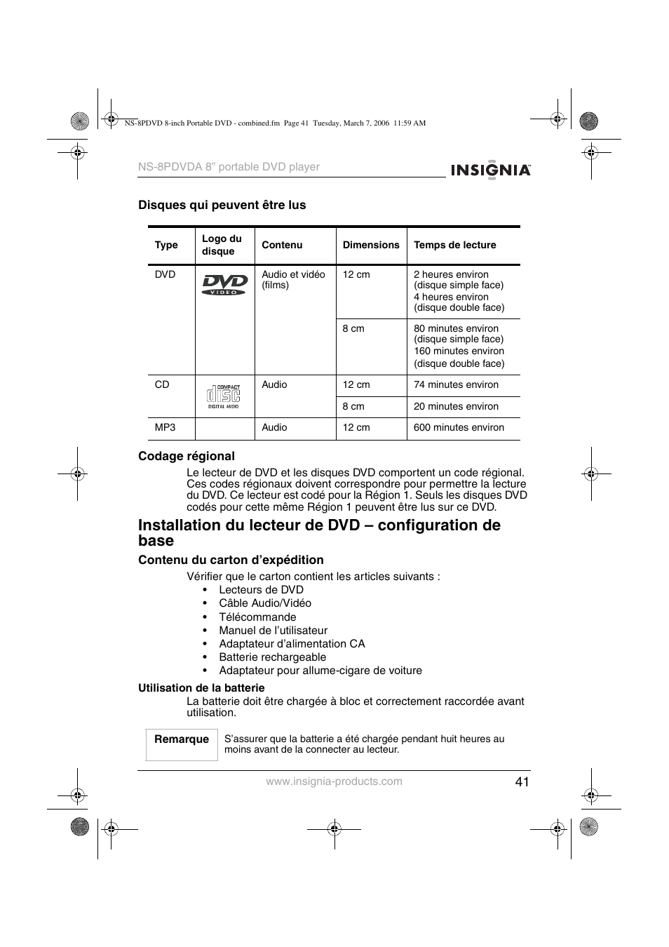 Insignia NS-8PDVDA User Manual | Page 42 / 104