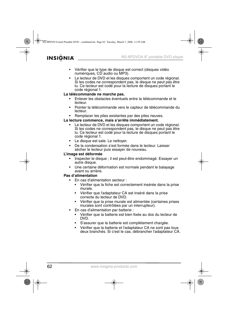 Insignia NS-8PDVDA User Manual | Page 63 / 104