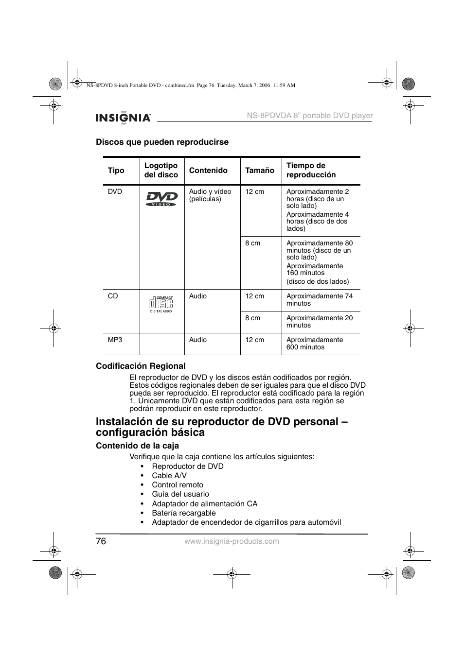 Insignia NS-8PDVDA User Manual | Page 77 / 104
