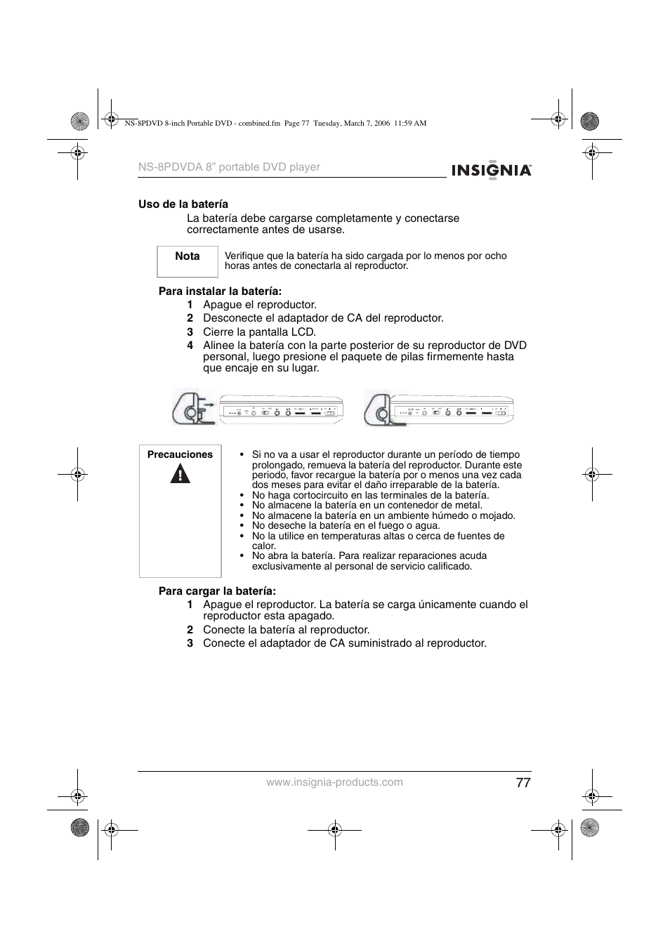 Insignia NS-8PDVDA User Manual | Page 78 / 104