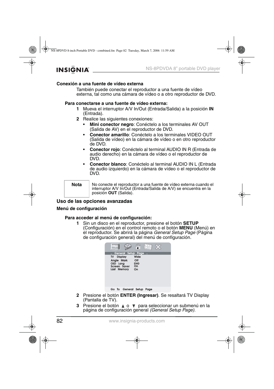 Insignia NS-8PDVDA User Manual | Page 83 / 104