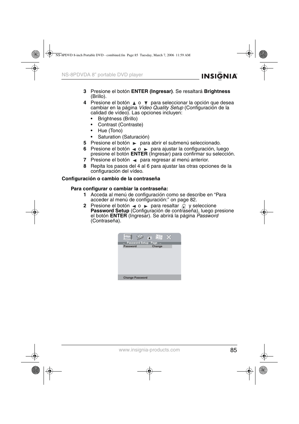 Insignia NS-8PDVDA User Manual | Page 86 / 104