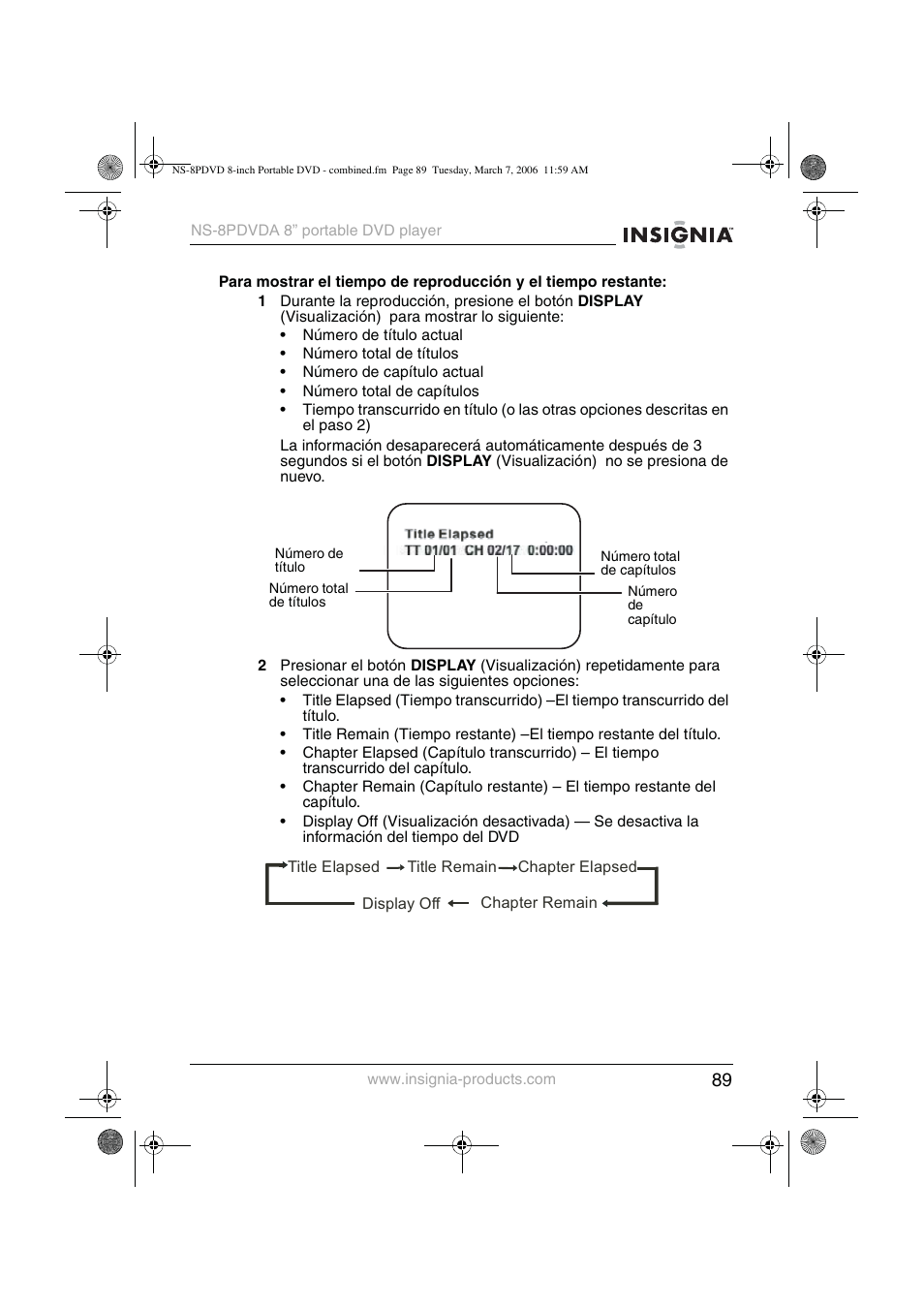 Insignia NS-8PDVDA User Manual | Page 90 / 104