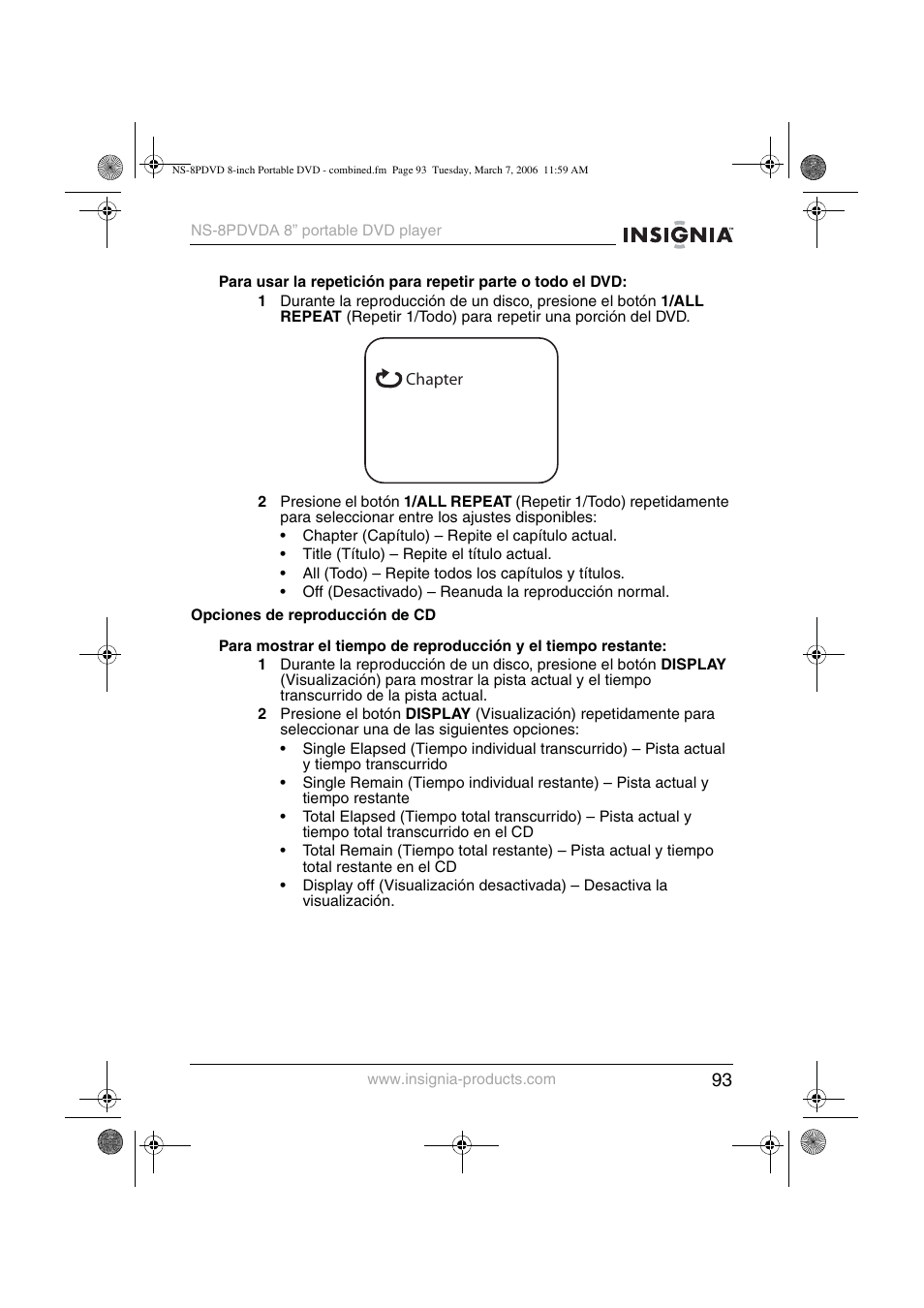 Insignia NS-8PDVDA User Manual | Page 94 / 104