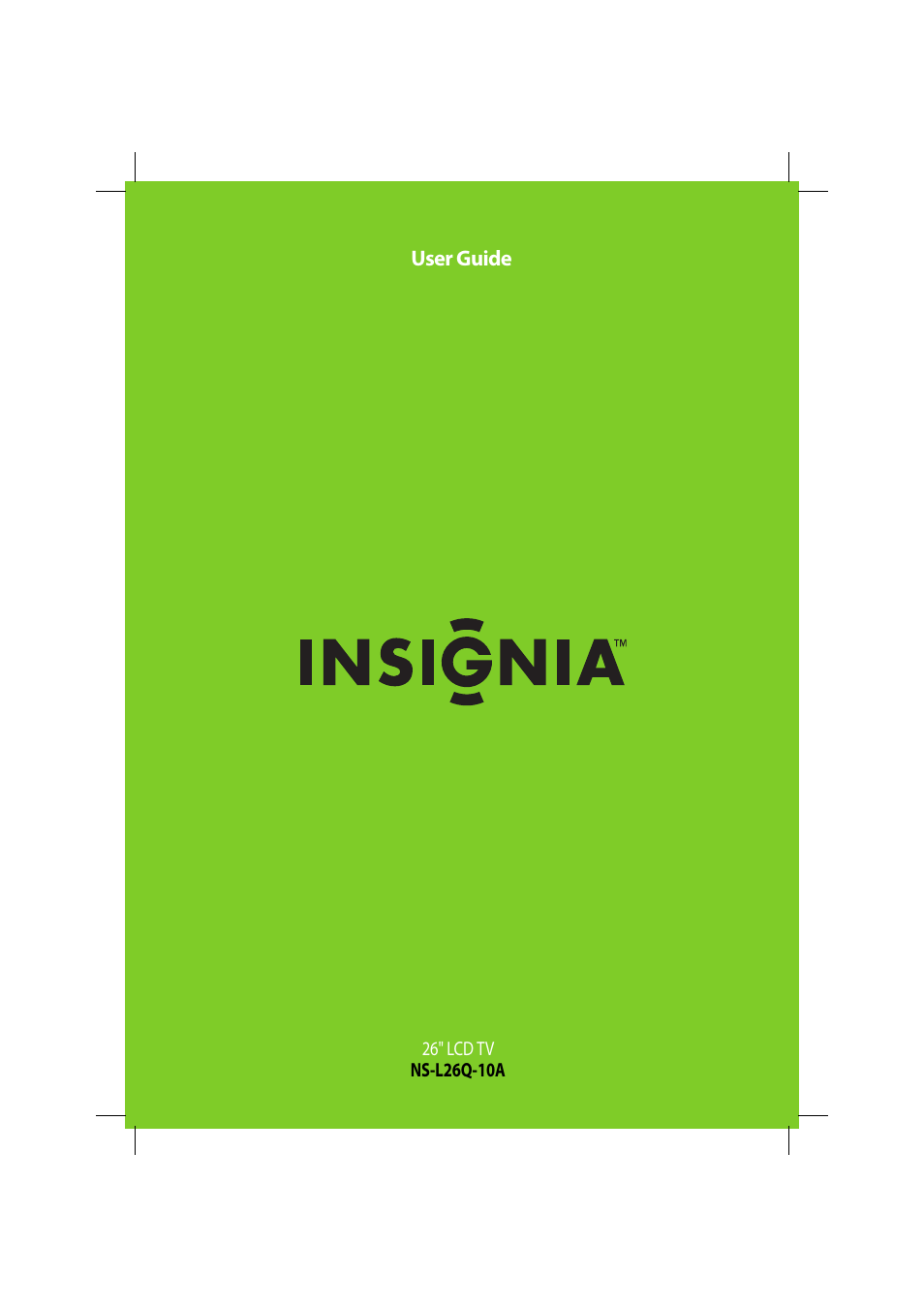 Insignia NS-L26Q-10A User Manual | 40 pages