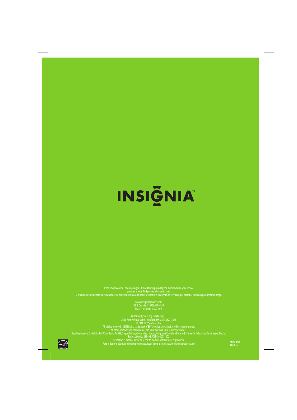 Insignia NS-L26Q-10A User Manual | Page 40 / 40
