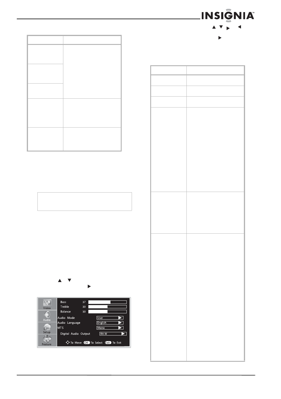 Congelamiento de la imagen, Ajuste del volumen, Personalización del sonido | Insignia NS-LCD26A User Manual | Page 81 / 100