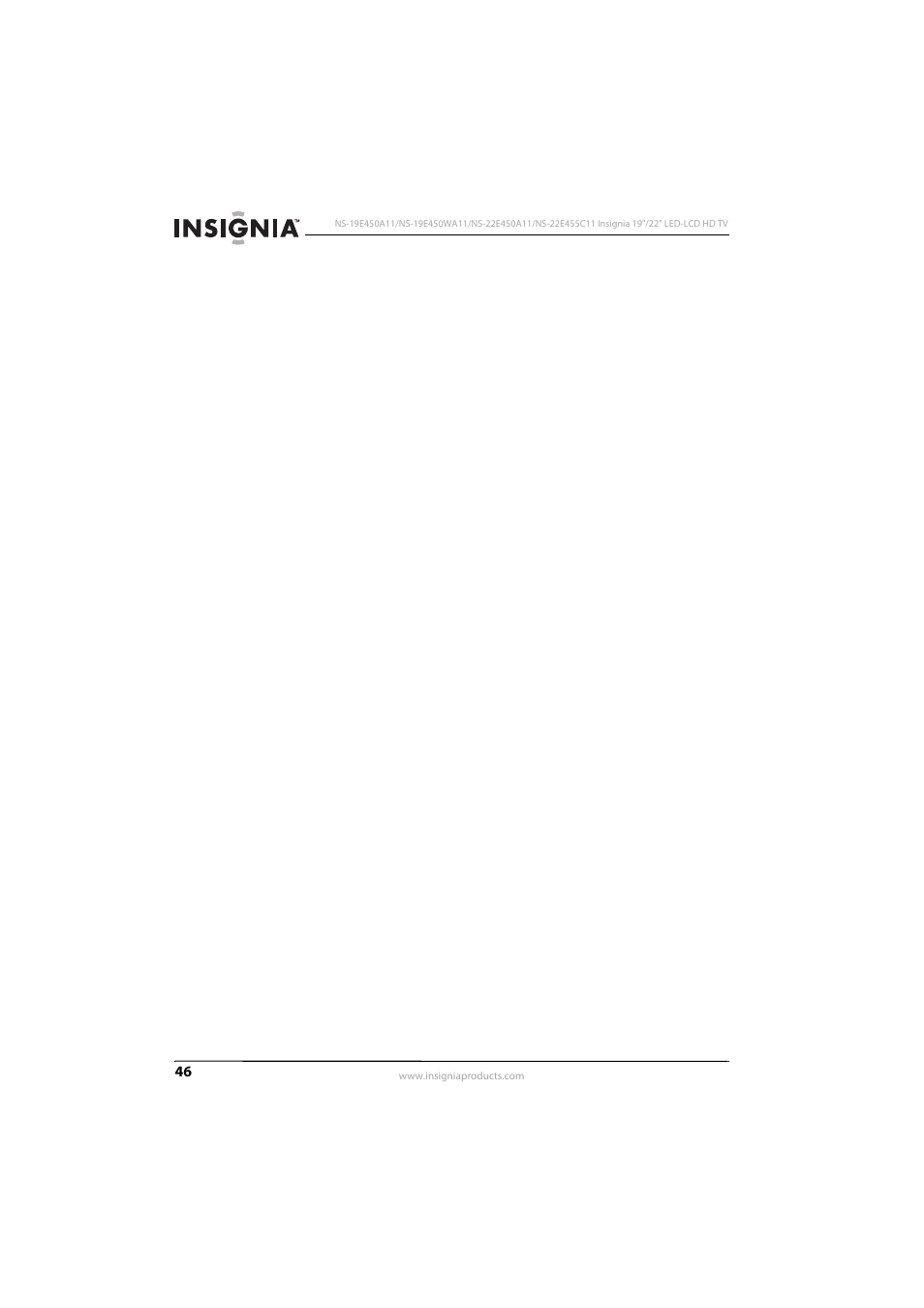 Insignia NS-22E450A11 User Manual | Page 50 / 52