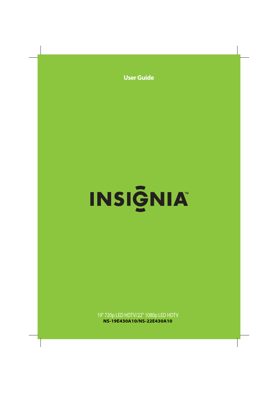 Insignia NS-19E430A10 User Manual | 44 pages