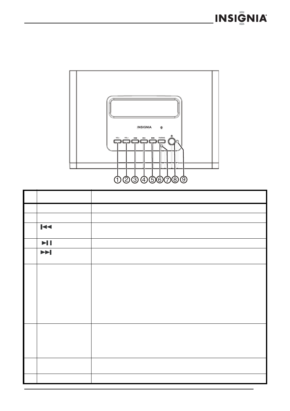 Features, Front | Insignia NS-BT400 User Manual | Page 7 / 50