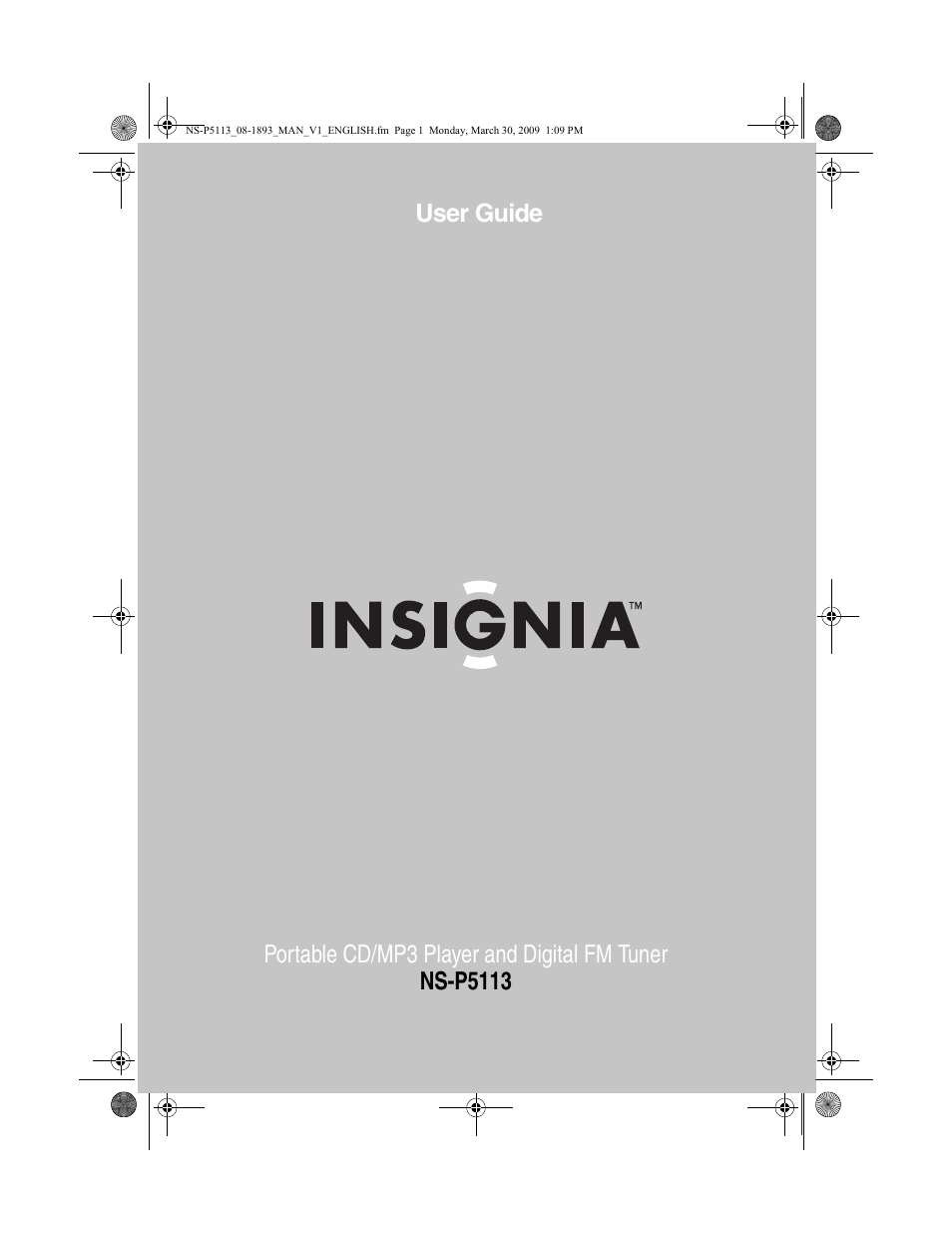 Insignia NS-P5113 User Manual | 24 pages