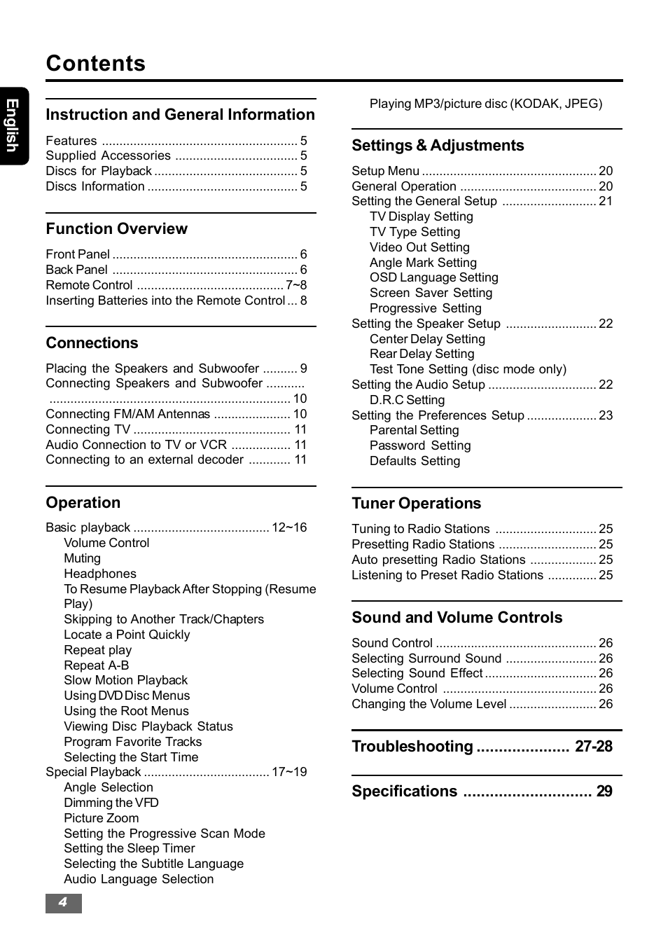 Insignia IS-HTIB102731 User Manual | Page 4 / 86