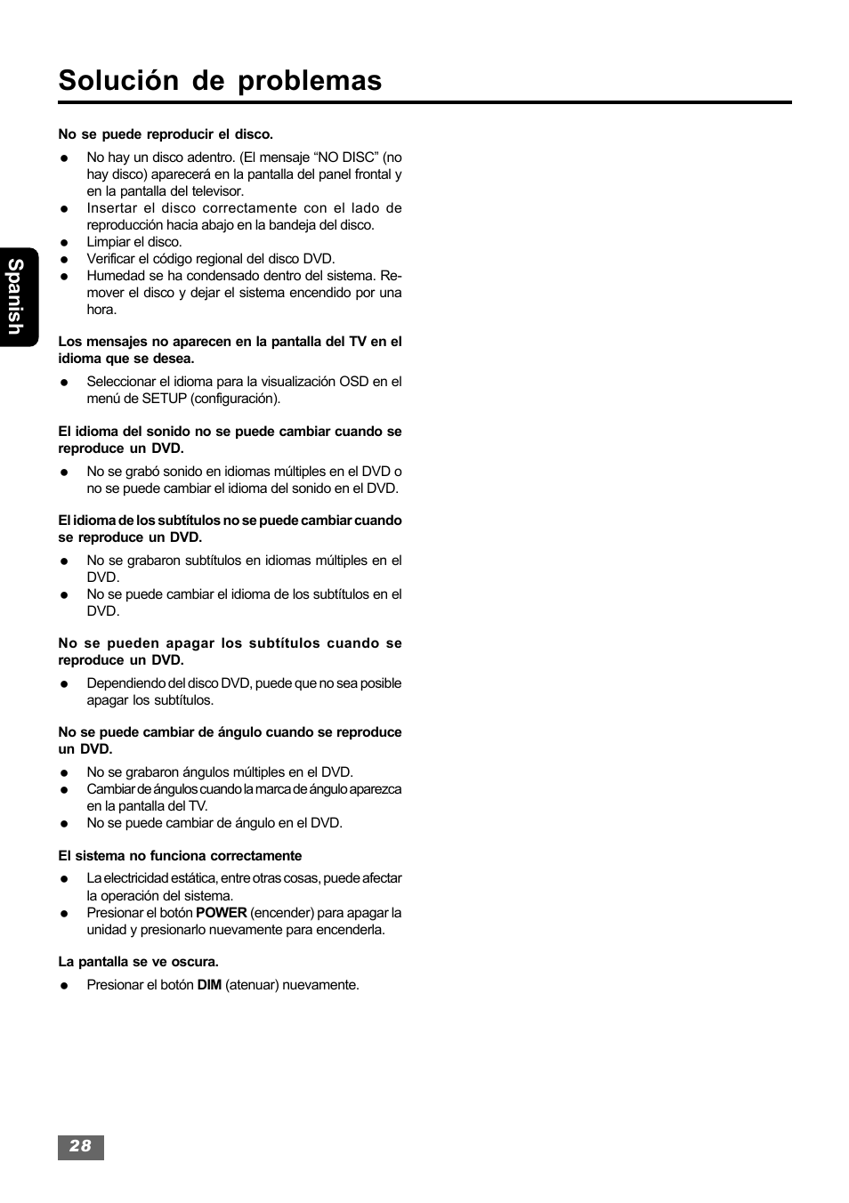 Solución de problemas, Spanish | Insignia IS-HTIB102731 User Manual | Page 56 / 86