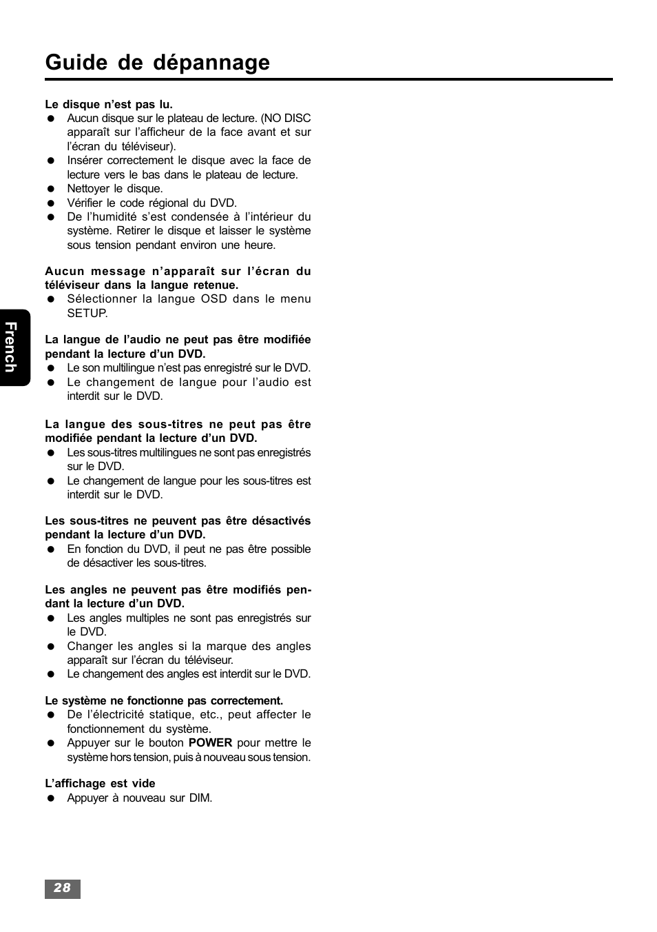 Guide de dépannage, French | Insignia IS-HTIB102731 User Manual | Page 84 / 86