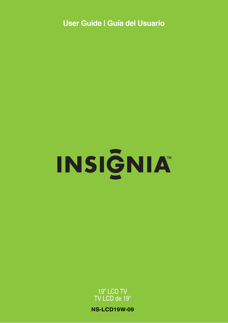 Insignia NS-LCD19W-09 User Manual | 48 pages