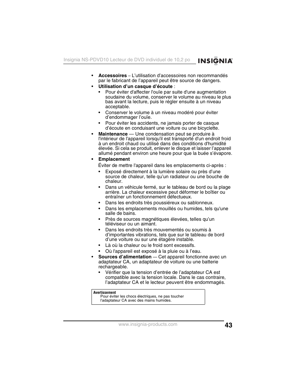 Insignia NS-PDVD10 User Manual | Page 45 / 130