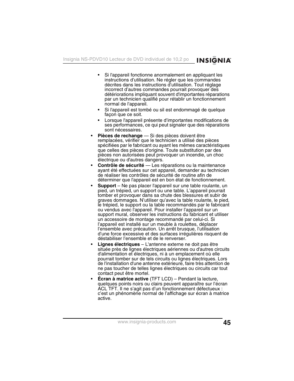 Insignia NS-PDVD10 User Manual | Page 47 / 130