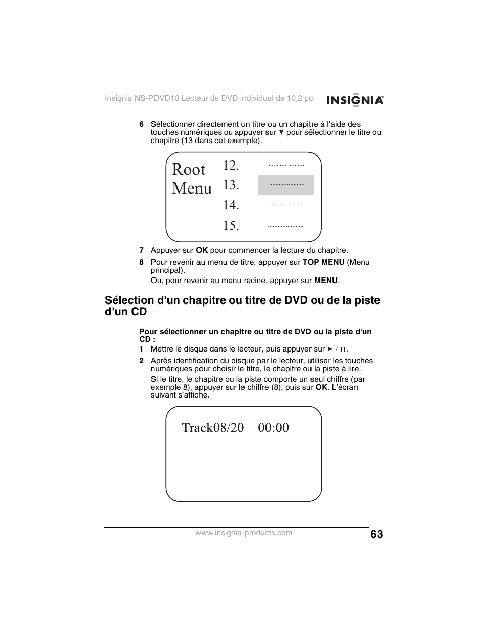 Root menu | Insignia NS-PDVD10 User Manual | Page 65 / 130