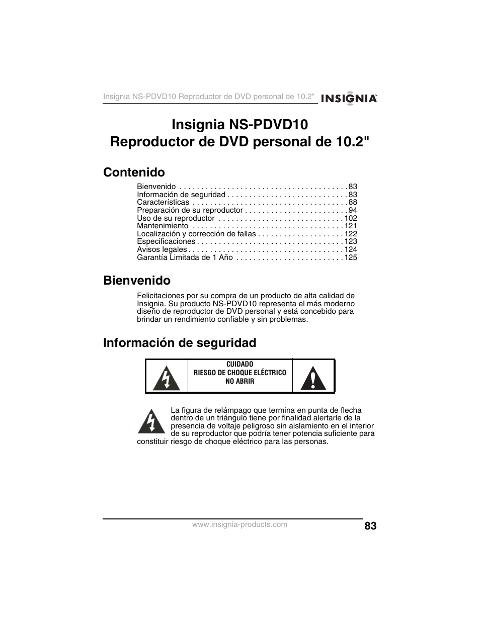 Insignia NS-PDVD10 User Manual | Page 85 / 130