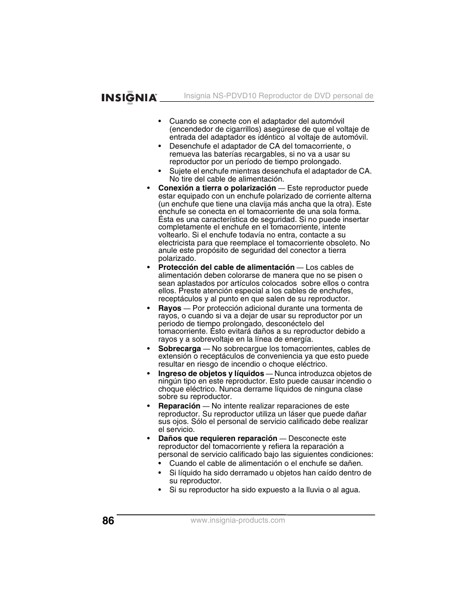 Insignia NS-PDVD10 User Manual | Page 88 / 130