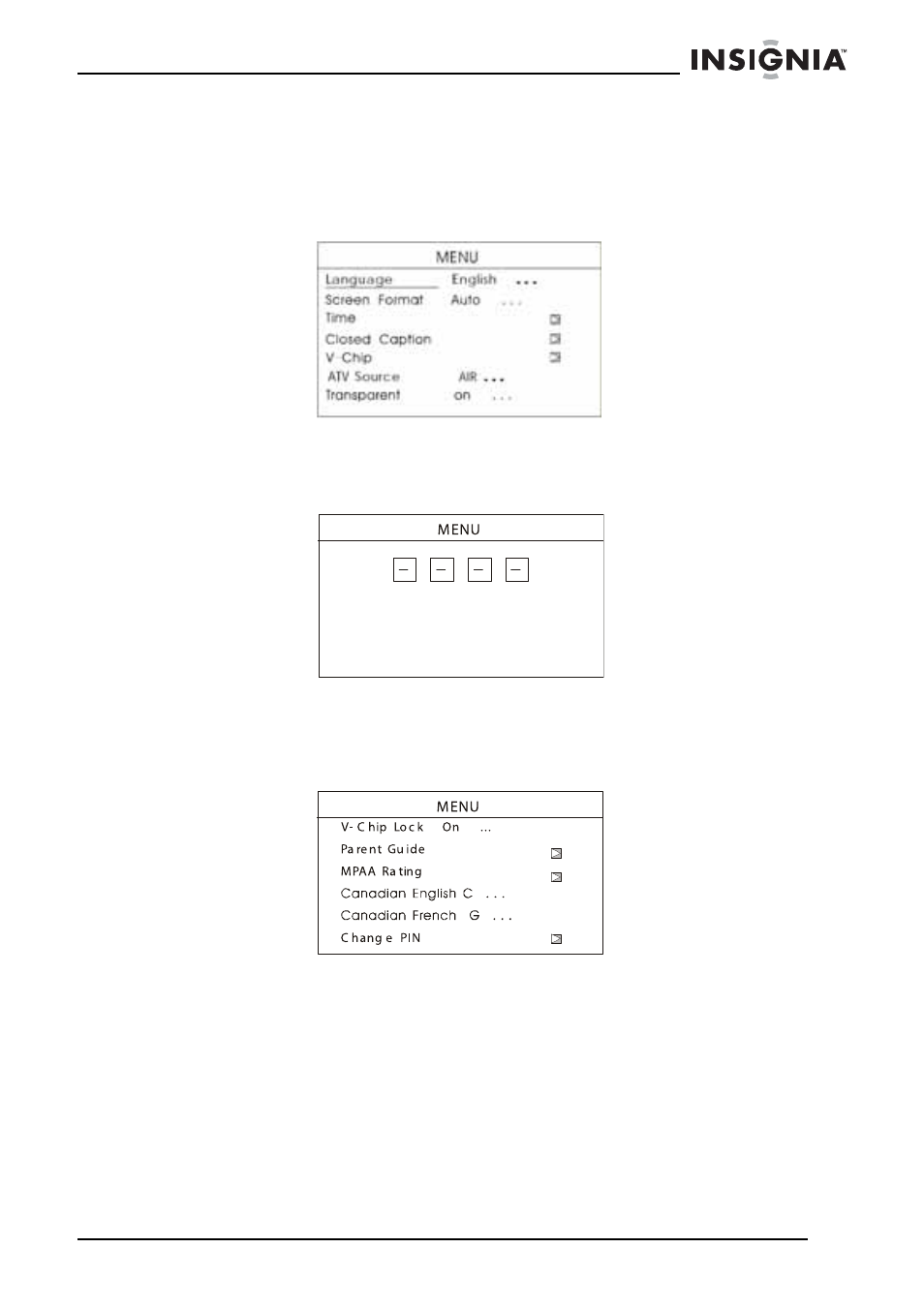 Pour changer le mot de passe | Insignia NS-7HTV User Manual | Page 41 / 76
