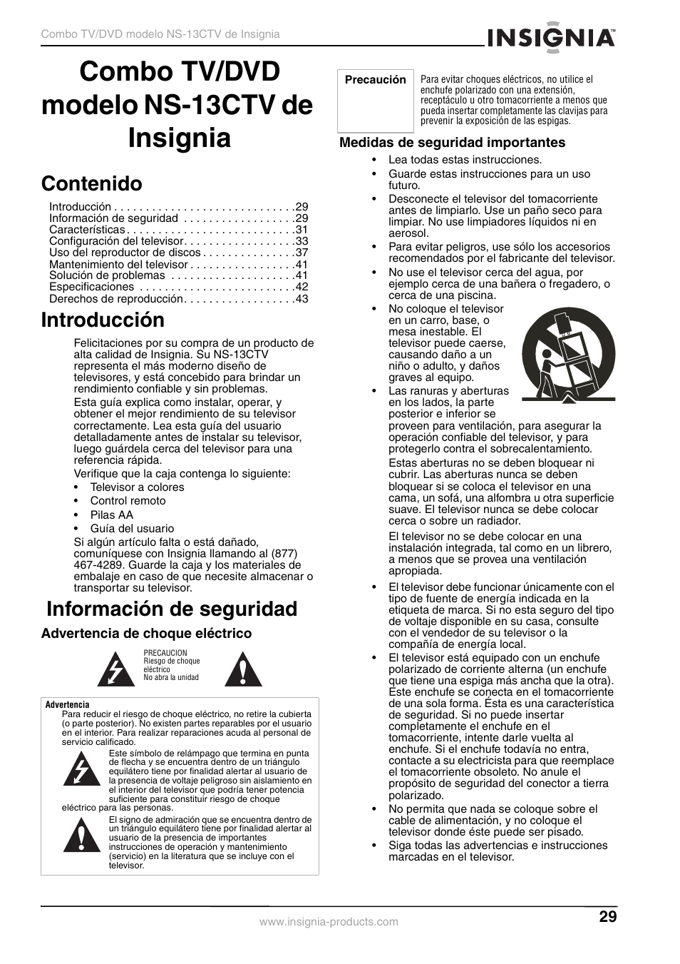 Insignia NS-13CTV User Manual | Page 31 / 48