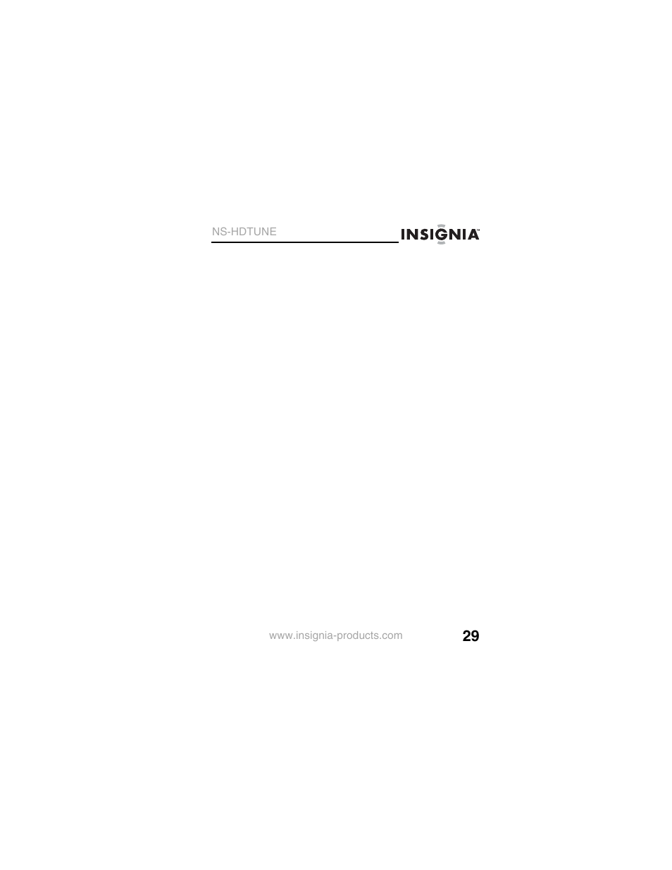 Insignia NS-HDTUNE User Manual | Page 31 / 32