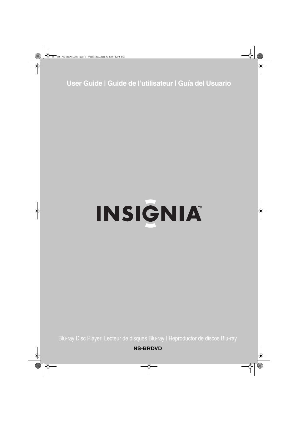 Insignia NS-BRDVD User Manual | 126 pages